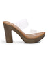 Gnist Beige High Heels Transparent Platforms Heels